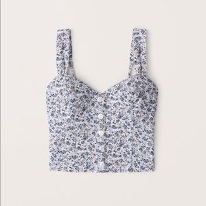 Abercrombie Pleated Wide Strap Button-Through Cami